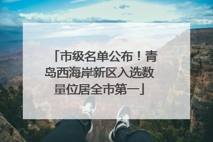 市级名单公布！青岛西海岸新区入选数量位居全市第一